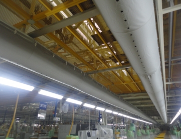 The Application of Durkduct Fabric Air Duct in Food Manufacture Workshop